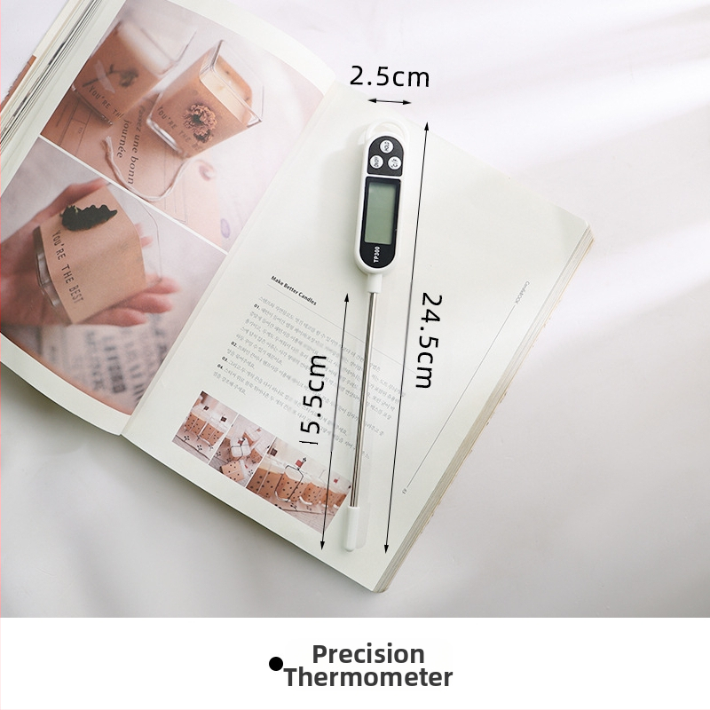 Rankų darbo DIY aromaterapinių žvakių įrankis – tikslus termometras, elektroninė sonda ir temperatūros rodmenys – priedai vaško plokštelėms gaminti