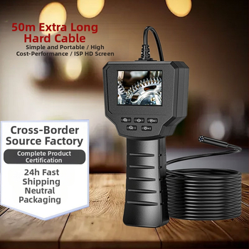 Pramoninis endoskopas su ekranu, 8.0 mm skersmuo, darbo ilgis 2 m, IP67 atsparus vandeniui, 2,4 colių ekranas, 720p raiška