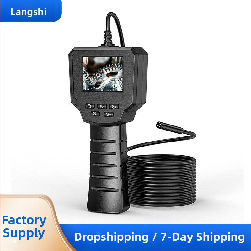 Pramoninis endoskopas su ekranu, 8.0 mm skersmuo, darbo ilgis 2 m, IP67 atsparus vandeniui, 2,4 colių ekranas, 720p raiška