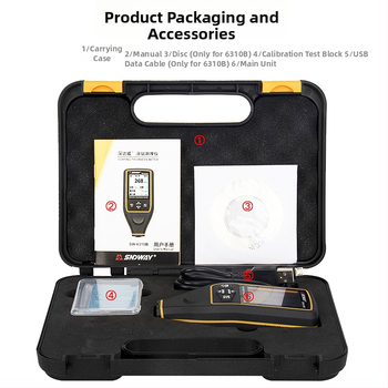 Shendawei SW6310A/SW6310B Filmo storio matuoklis automobilių dažų plėvelei su LCD ekranu, maitinimas 1,5V