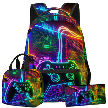 Unisex mokyklinė kuprinė su dinozaurų gyvūnų raštu, poliesterio medžiaga, išlenkti peties dirželiai, skirta 1–2 klasei, 2024 metų pavasario leidimas