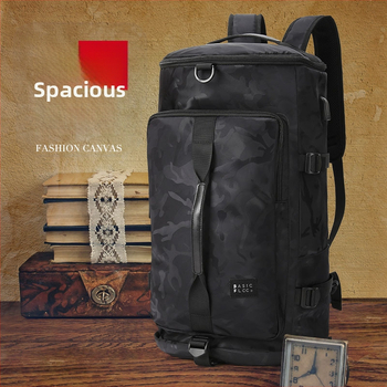 Vyrinė nailoninė kelioninė kuprinė, talpa 36–55 L, kvėpuojanti, atspari vandeniui, dėvėjimui atspari ir nuo vagių apsauga, išlenkta peties juosta