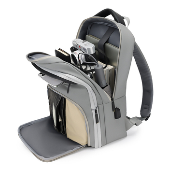 Ανδρικό επεκτειόμενο επιχειρηματικό σακίδιο για φορητό υπολογιστή, ύφασμα Oxford, κυρτή ιμάντας ώμου, πολυεστερική επένδυση