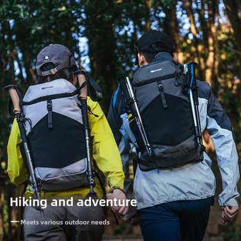 ANMEILU Žygio kuprinė – lengva, kvėpuojanti nailono medžiaga, universalus, išlenkti pečių dirželiai, languotas raštas