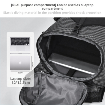 ANMEILU Žygio kuprinė – lengva, kvėpuojanti nailono medžiaga, universalus, išlenkti pečių dirželiai, languotas raštas