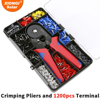 Vamzdinis terminalų blokas, iš anksto izoliuotas, šaltu presavimu; 1201 vnt.; įtraukta HSC86-4 Crimping Pliers; Star Valley Pipeline Terminal serija; elektros instaliacijoms