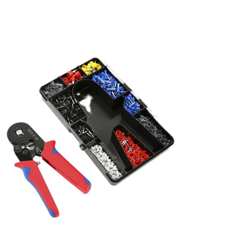 Vamzdinis terminalų blokas, iš anksto izoliuotas, šaltu presavimu; 1201 vnt.; įtraukta HSC86-4 Crimping Pliers; Star Valley Pipeline Terminal serija; elektros instaliacijoms