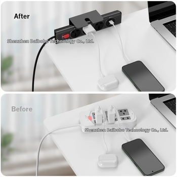 Σιδερένιο δημιουργικό στηρίγμα για πολύπριζο, με κολλητική στερέωση, για γραφείο και τοίχο, χωρίς διάτρηση, οργανωτής καλωδίων