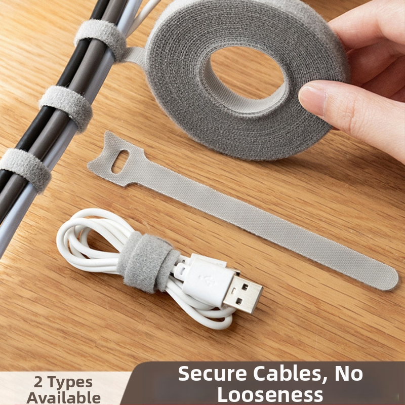 Органайзер за кабели - самозалепваща велкро лента, нейлонова конструкция, Seal, за зареждащи и слушалки кабели