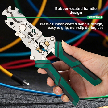 Tuosen sklopivi alat za skidanje izolacije s vodiča – svestrane klešta za skidanje izolacije, kabelski rezač, model 251151, težina 0.24 kg