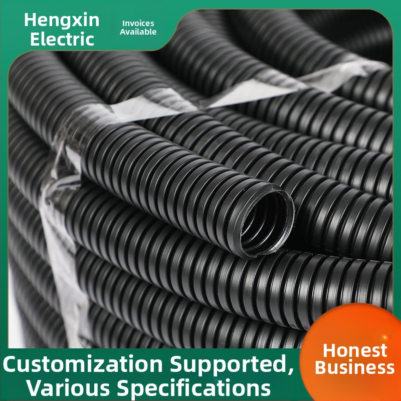 Xin Bo Feng Bellows гофриран PVC електрически тръбопровод — пластмаса, огнеустойчив V0, -10°С до +80°С, изолирана кабелна тръба
