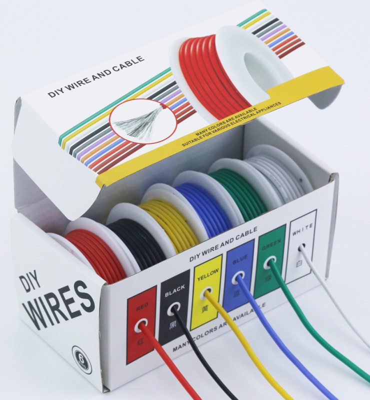 Silikono izoliacijos laidininkas vidinei elektros įrangai – DIY naudojimui, dėžutės įpakavimas, ilgalaikė tiekimas