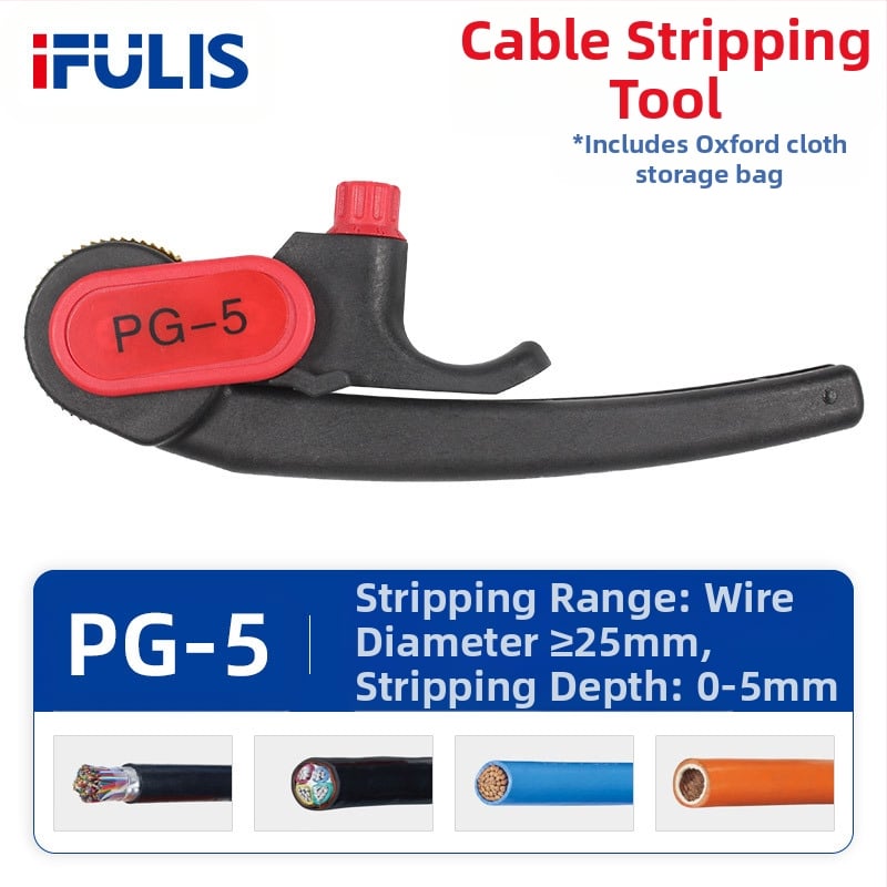 PG-5 odvijač za kabel, ručni, kružni otvor, marka Ifulis/Fulishi, težina 150 g