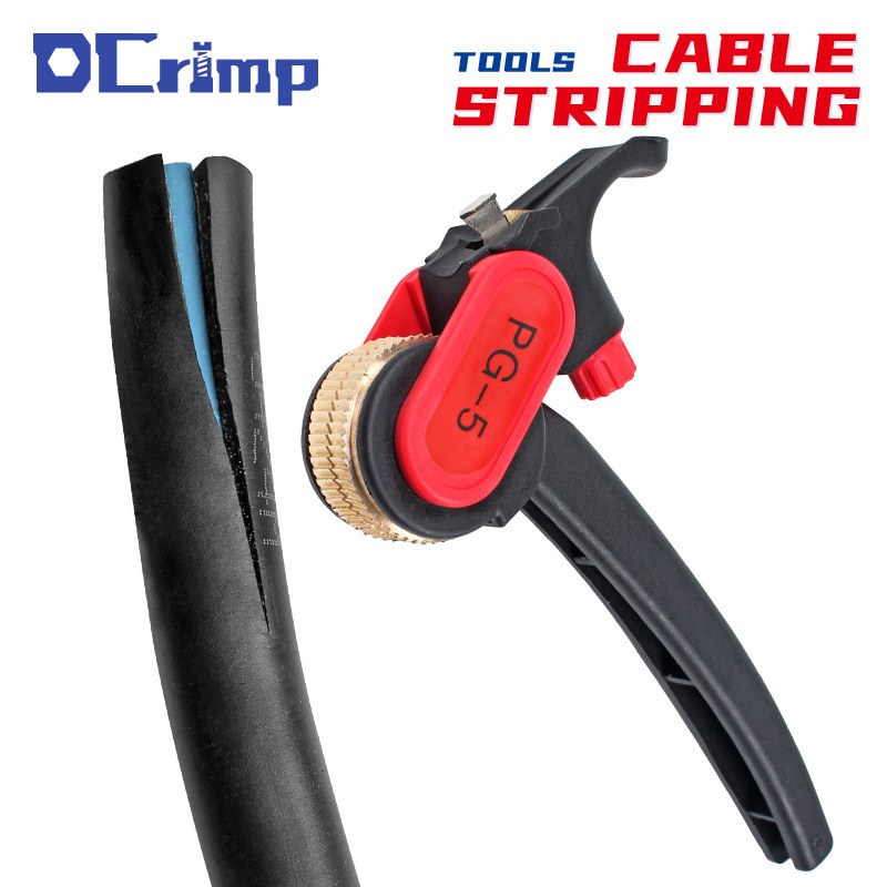 PG-5 kliješta za skidanje izolacije kabela, s ručnim ratchetskim mehanizmom, okrugla čeljust, presjek ≥25 mm