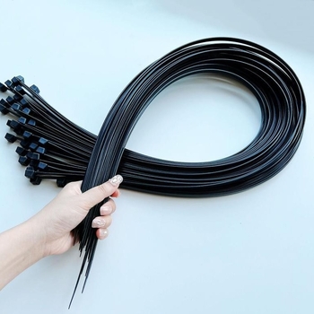 Nailoninės savisraukiančios kabelių dirželiai, nacionalinis standartas, V-0 atsparumas ugniai, 10 vnt. komplektas