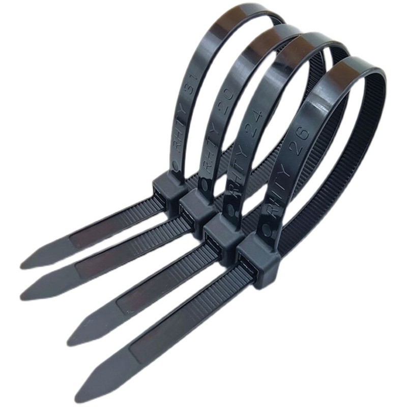 Nailoninės savisraukiančios kabelių dirželiai, nacionalinis standartas, V-0 atsparumas ugniai, 10 vnt. komplektas