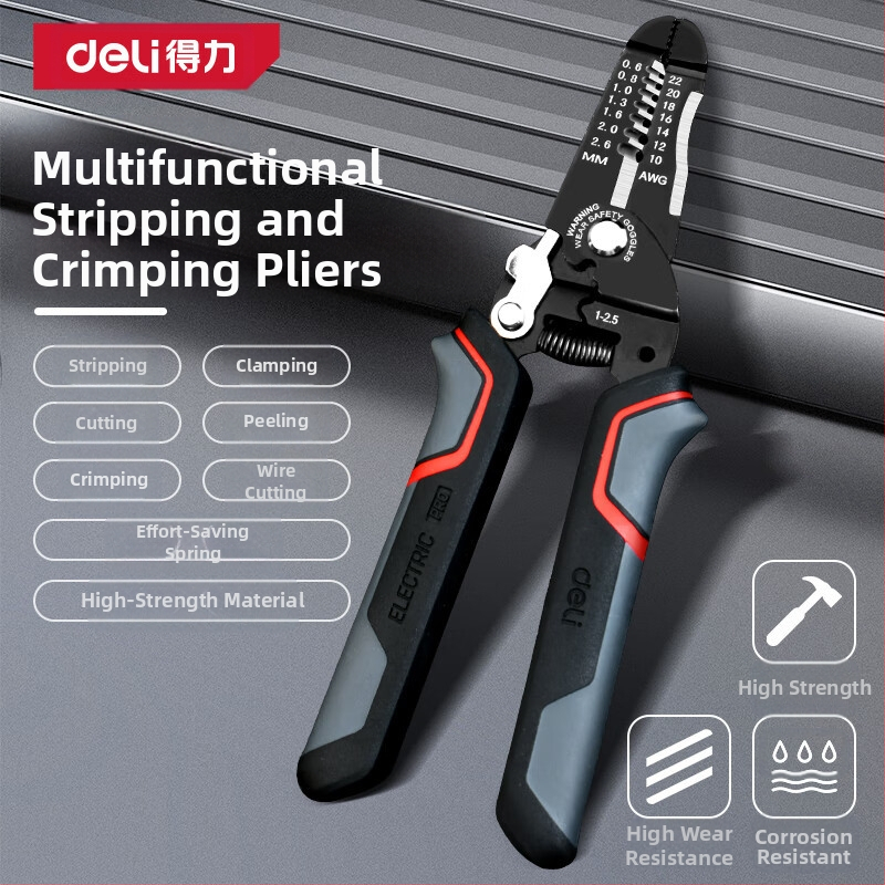Deli kliješta za skidanje izolacije žica, višenamjenski alat za elektroniku i elektroinstalacije, rezanje i skidanje izolacije žica