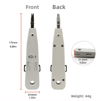 Skup mrežnih alata: rezač žice, kliješta za žice, okvir za distribuciju, konstrukcija od plastike i čelika