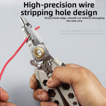 Klešta za skidanje izolacije kablova za električare — Senssheng, materijal: krom-vanadij čelik, težina 150 g, funkcija: skidanje izolacije, značajke: standardne