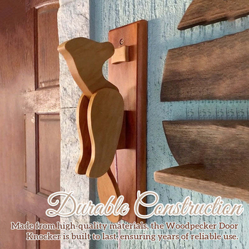 Δρυοκολάπτης πόρτας από δρύινο ξύλο - κρεμαστό διακοσμητικό, δώρο για ζευγάρια, φίλους και ηλικιωμένους