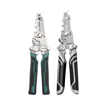 Električarske kliješta za rezanje i skidanje izolacije žica, višenamjenske s ravnom glavom, sklopne, težina 0,2 kg, Sco