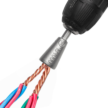 Alat za paralelno uvijanje žica za električare, kompatibilan s ručnim bušilom, s blokom terminala