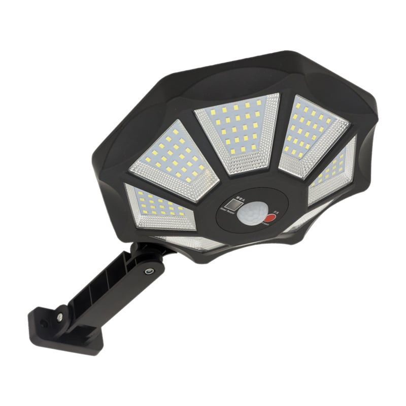 Ηλιακό LED τοίχικό φως με αισθητήρα κίνησης, τηλεχειριστήριο, ρυθμιζόμενη γωνία, IP65, 5W, 3.7V