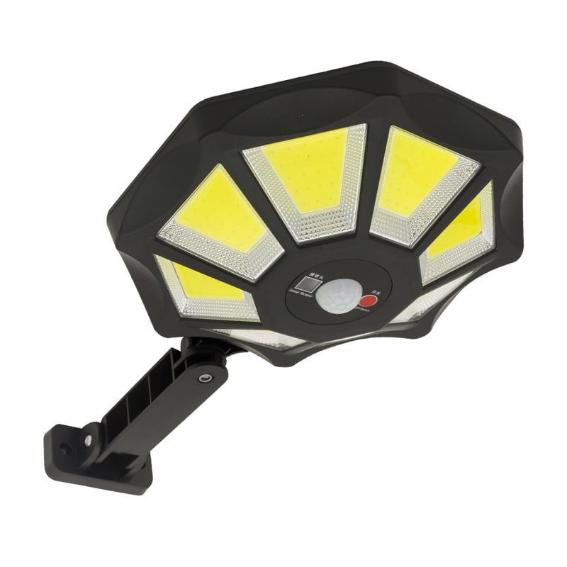 Ηλιακό LED τοίχικό φως με αισθητήρα κίνησης, τηλεχειριστήριο, ρυθμιζόμενη γωνία, IP65, 5W, 3.7V