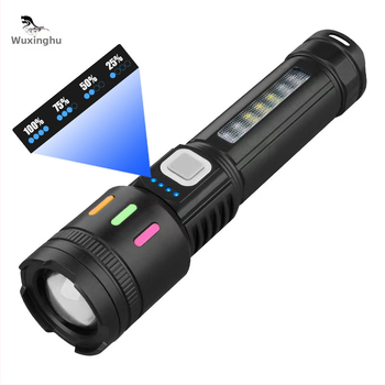 Φακός εξωτερικού χώρου με LED, 10W, μπαταρία 800 mAh, περιστροφή 360°, οπτικό ζουμ