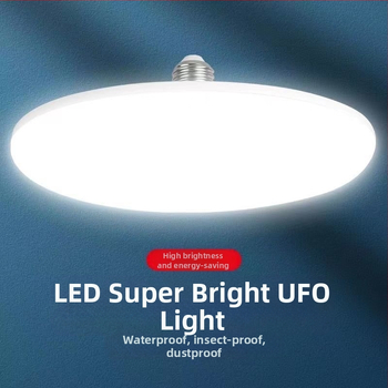 Λάμπα LED E27 σε σχήμα ιπτάμενου δίσκου, IP54, 220V, δέσμη 22°, CRI 60–70