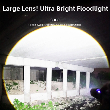 Φακός με LCD οθόνη, LED 10W, επαναφορτιζόμενη μπαταρία 1800mAh, σώμα από αλουμίνιο, εμβέλεια πάνω από 500m