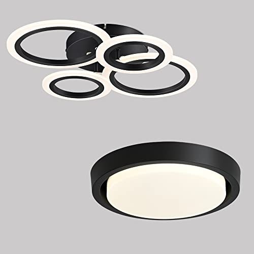 LED lubų šviestuvas – modernus minimalistinis apvalus šviestuvas su akriliniu korpusu ir gaubtu, dengiamas plotas 5–10 m², tarnavimo laikas 30 000 val., modelis CL0019