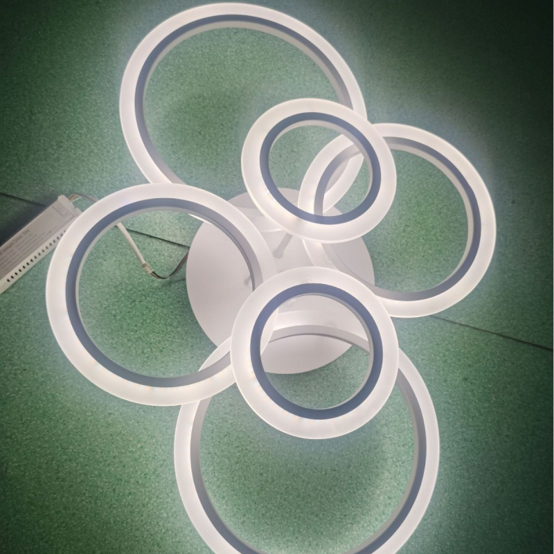 LED lubų šviestuvas – modernus minimalistinis apvalus šviestuvas su akriliniu korpusu ir gaubtu, dengiamas plotas 5–10 m², tarnavimo laikas 30 000 val., modelis CL0019