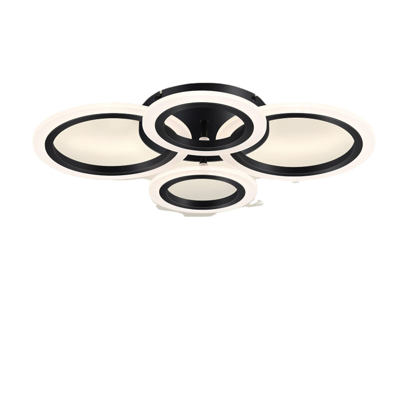 LED lubų šviestuvas – modernus minimalistinis apvalus šviestuvas su akriliniu korpusu ir gaubtu, dengiamas plotas 5–10 m², tarnavimo laikas 30 000 val., modelis CL0019