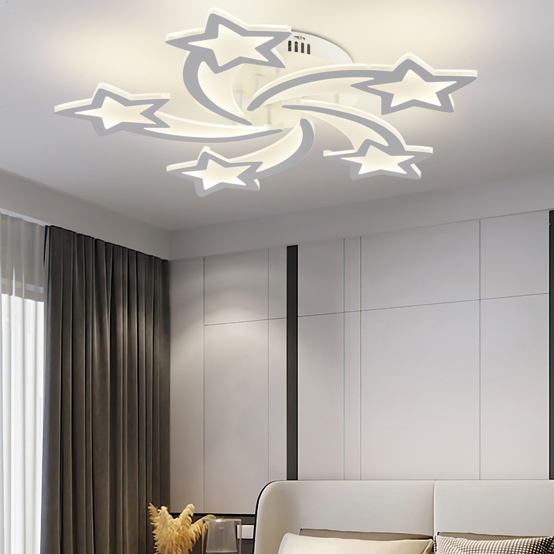 Šiuolaikinė minimalistinė LED lubų lemputė su 6 šaltiniais, reguliuojamas apšvietimas, 220V, CRI 80–90, apšviečia 8–12 m²