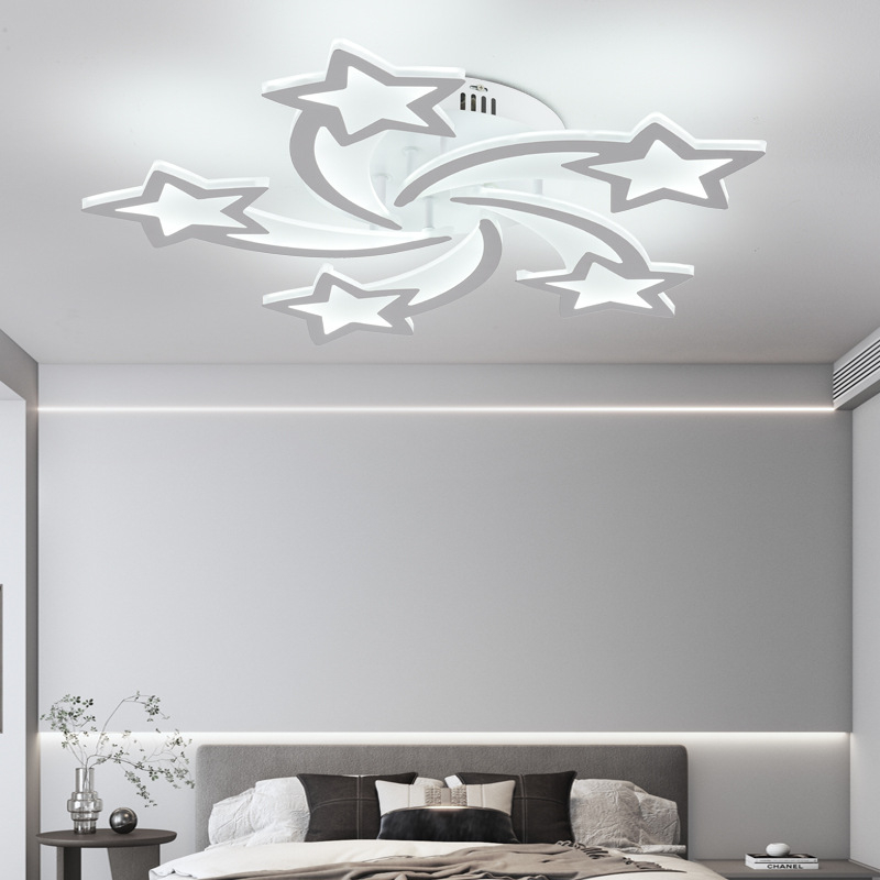 Šiuolaikinė minimalistinė LED lubų lemputė su 6 šaltiniais, reguliuojamas apšvietimas, 220V, CRI 80–90, apšviečia 8–12 m²