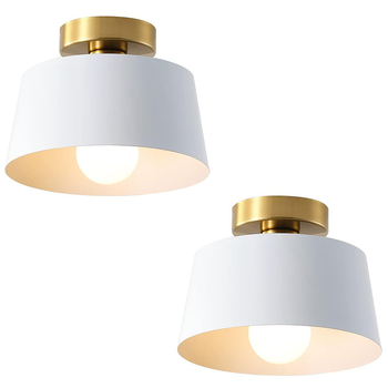 LED таванна лампа, железен корпус и абажур; подходяща за коридори и кухни; покритие 5–10 м²; CRI 80–90