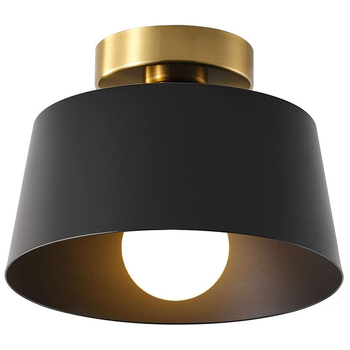 LED таванна лампа, железен корпус и абажур; подходяща за коридори и кухни; покритие 5–10 м²; CRI 80–90