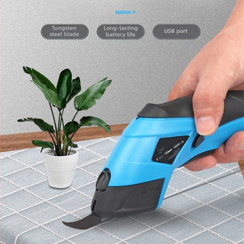 Elektrinės žirklės audiniams ir odai, įkraunama Ličio baterija, įtampa 16,8–21V, gamintojas Wanyu hardware