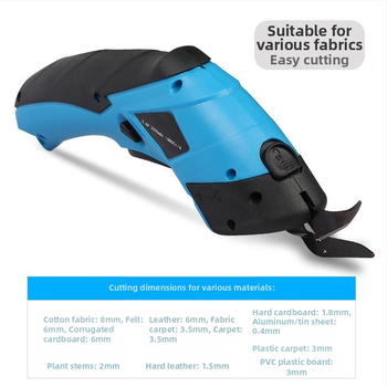 Elektrinės žirklės audiniams ir odai, įkraunama Ličio baterija, įtampa 16,8–21V, gamintojas Wanyu hardware