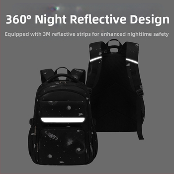 Trys dalių vaikiška kuprinė – geometrinis raštas, modelis 2267-3, Olida (Nailonas; poliesterio pamušalas; atsparumas dėvėjimuisi; apkrovos mažinimas)