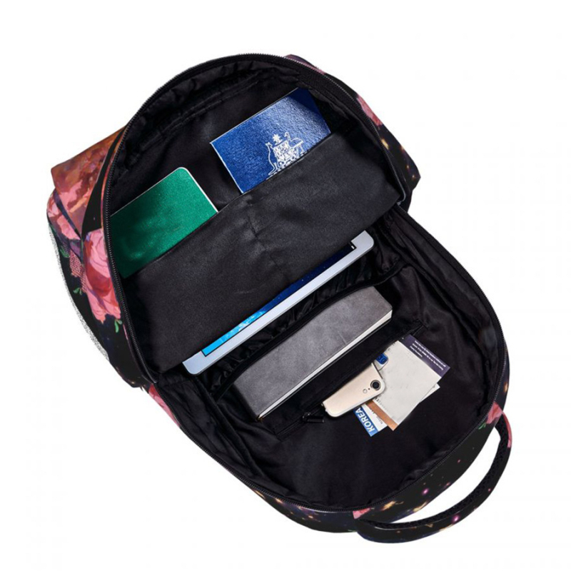 Rucsac cu imprimeu stele - Unisex, pentru uz zilnic, Poliester, curea de umăr curbată