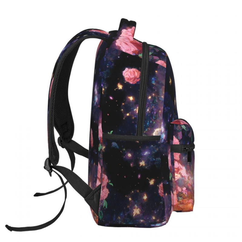 Rucsac cu imprimeu stele - Unisex, pentru uz zilnic, Poliester, curea de umăr curbată