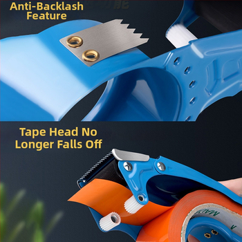 Rokas darbs metāla lentes ieslēgšanas un griešanas iekārta iepakošanai, lentes platums 50 mm, metāla versija, vārpstas diametrs 56 mm, tīrais svars 150 g