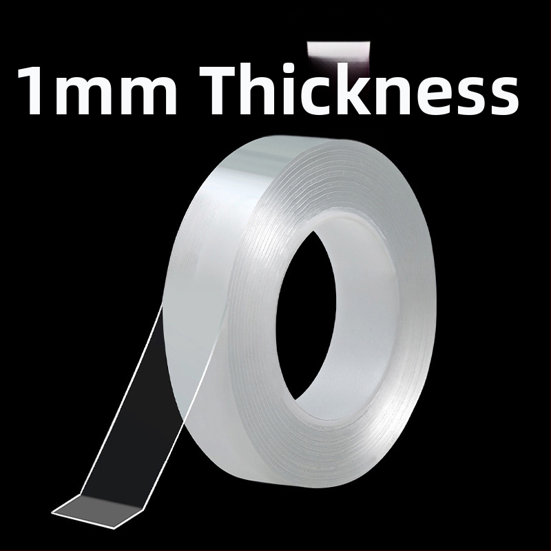 Διπλής όψεως διαφανής ταινία κόλλησης με νανοτεχνολογία, αδιάβροχη, χωρίς κατάλοιπα, βάση PET, υψηλή ιξωτικότητα