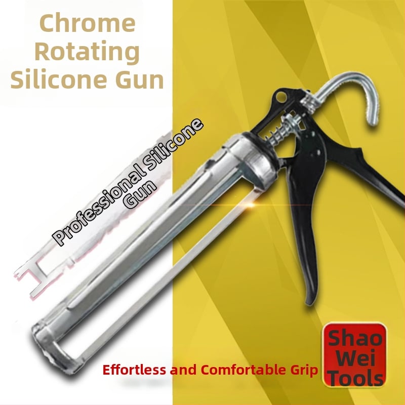 Πιστόλι κόλλας από ανοξείδωτο ατσάλι για γυαλί, βαριά κατασκευή, διπλής κάνης σχεδιασμός, Shao Wei; μέγιστη πίεση 30, μέγιστη ροή 8, βέλτιστη απόσταση ψεκασμού 60