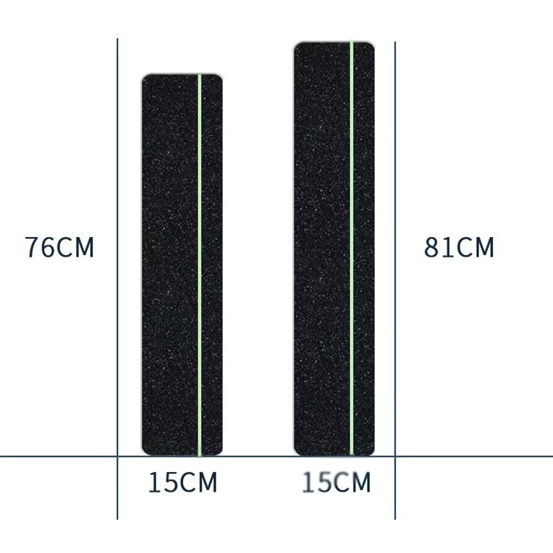 Λαμπερή αντιολισθητική ταινία σκάλας με υψηλής ιξώδους κόλλας πολυουρεθάνης, υπόστρωμα PET/PVC, πάχος 0,83 мм, για προειδοποίηση σε δημόσιους χώρους