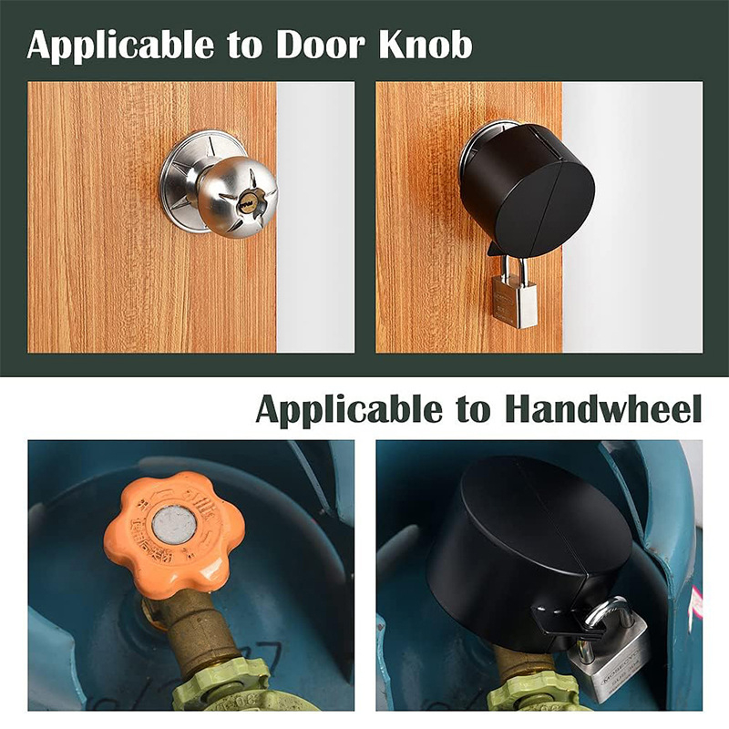 Dispozitiv de blocare a mânerului de ușă, model Valve lock, utilizare universală, oțel inoxidabil, finisaj vopsire cu spray