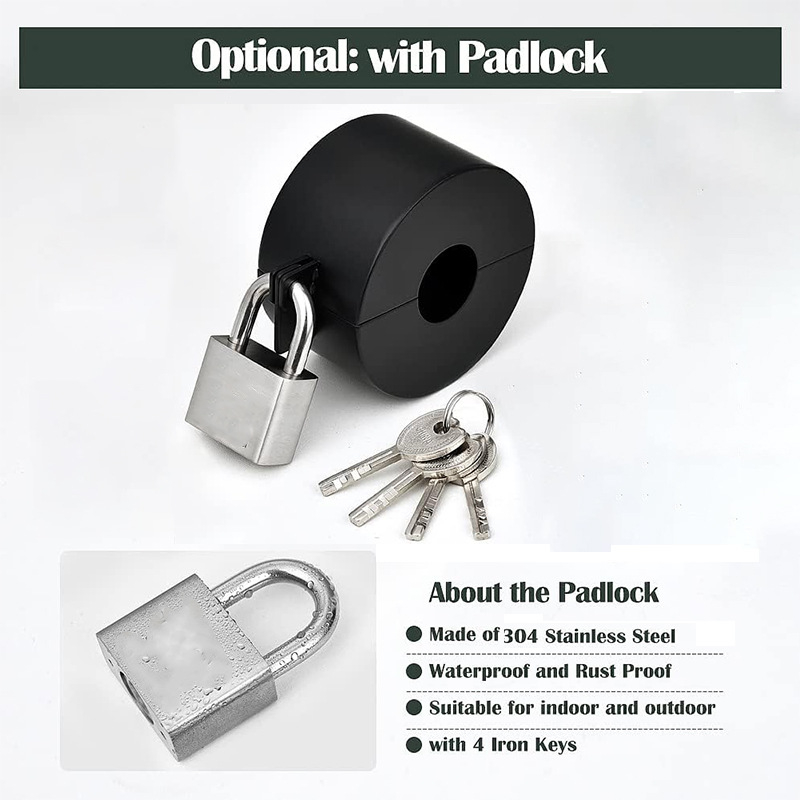 Dispozitiv de blocare a mânerului de ușă, model Valve lock, utilizare universală, oțel inoxidabil, finisaj vopsire cu spray