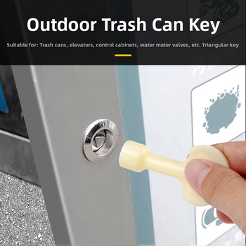 Κλειδαριά καπακιού κάδου απορριμμάτων για εξωτερική χρήση με τριγωνική κλειδαριά και κλειδί με γλώσσα